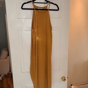 She + Sky Mustard Midi Dress